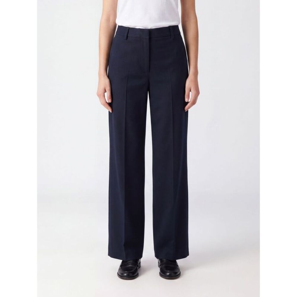 Pt Torino Women Pt Torino Wide-Leg Cotton Trousers With Concealed Closure